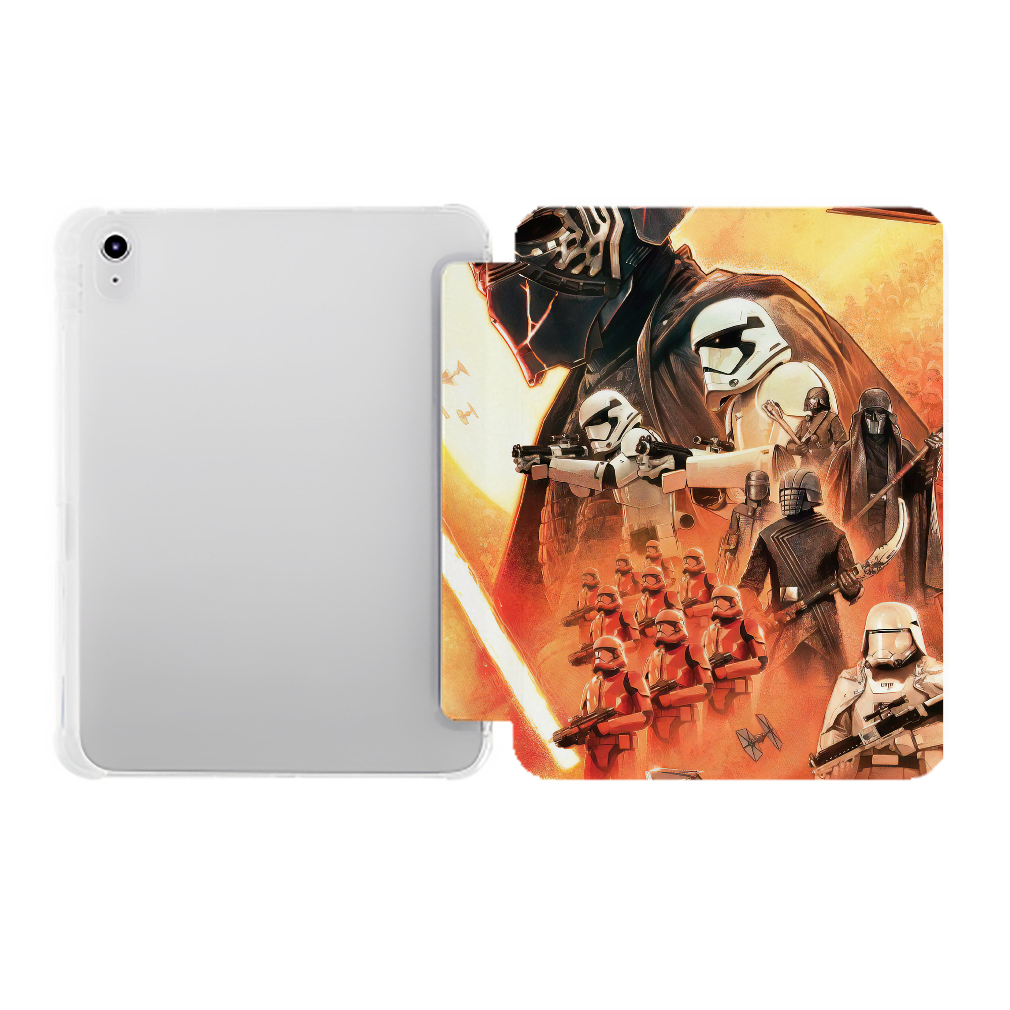 （画像用） スター・ウォーズ Star Wars IPad ケース ペン収納付き 三つ折りスタンド PUレザー×シリコン 対応機種9.5/10.5/10.9インチ